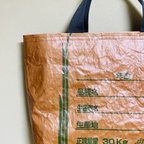 作品《再販》【柿渋】米袋鞄　トートバッグ