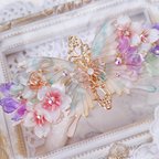 作品（C）約束の花束と蝶のバレッタ（hair ornaments of  butterfly〜Little promise〜）