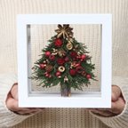 作品レッド＆ホワイトリバーシブル小さなツリーからあふれる可愛いクリスマス（無料ギフトラッピング）