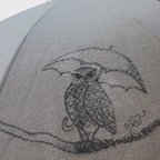 作品イギリス刺繍のふくろうの日傘　