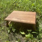 作品-good wood table(小)- キャンプ　折り畳みテーブル(小)アウトドア　キャンプギア　ミニテーブル　