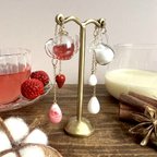 作品午後のひと時〜strawberry tea latteピアス/イヤリング