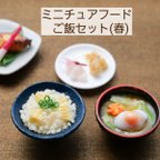 作品ミニチュアフード ミニチュア ドール ドール小物 和食 春 たけのこご飯 ご飯セット