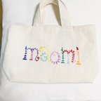 作品名前刺繍いり 帆布ミニトート