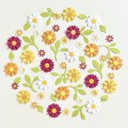 作品クラフトパンチ　可愛い小さなお花と葉っぱ〜デイジー　寄せ書き　アルバム