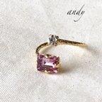 作品Swarovski Crystal Amethyst Folk Ring