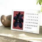 作品［4月始まり］2024 卓上カレンダー「LEAF」木の葉・植物　アクリル画