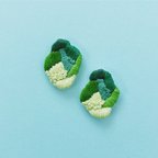 作品green×green刺繍ピアス