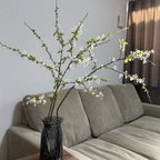 作品[送料込み] ユキヤナギ  枝 3本　フェイクグリーン　人工観葉植物　造花