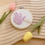 作品フリーステッチングニードル　足形刺繍　刺繍ボード　