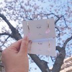 作品【本物の桜】花びらのチェーンピアス