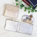作品【9色】機能的な機能的な二つ折り財布！カードも入って小銭も見やすい(受注生産)ミニマリストにも！