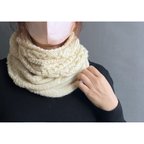 作品【手編みキット】 3種の糸で編むスヌード(2023) (glittknit-13) 