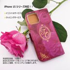 作品【受注生産】バラのオリジナル iPhoneケース 無料イニシャルサービス　無料ギフトラッピング