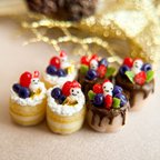 作品ミニチュアXmasショートケーキ