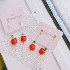 作品🍎小さな姫りんごあめのピアス&イヤリング