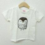 作品ふくろうキッズＴシャツ　100ｃｍ　バニラホワイト