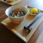 作品★プレセント付★木製カフェトレイ