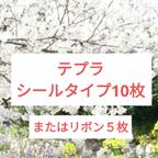 作品テプラ　シールタイプ10枚、または、リボン５枚