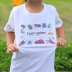 作品昆虫標本Ｔシャツ②　キッズ用　胸、背面プリント