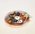 作品【ミニチュア】🎃ハロウィンにアイシングクッキー🍪