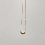 作品mirror ball gold necklace