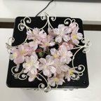 作品キラキラリース&アーティシャルフラワー桜　KOROSUKEオプション花