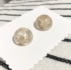 作品♡ドライフラワー　ピアス　ホワイト♡