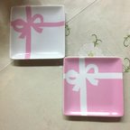 作品★再販×7★Ribbon plates(2枚set)