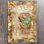 作品【多目的カード】蝶のコラージュカード