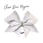 作品キラキラチアリボン♡CHEER BOW ラインストーンチアボウキーホルダーバッグチャーム