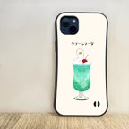 作品グリップスマホケース【アヒルのクリームソーダ】