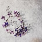 作品𖤐紫陽花のガーランドリース