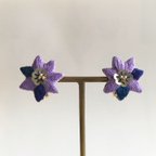 作品◯ナスの花の耳飾り
