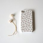 作品【iPhone / Android 各機種専用タイプ】側表面印刷＊ハード型＊スマホケース「flower and butterfly(baige grey)」