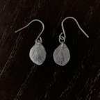 作品【純銀】紫陽花の小さなピアス　シルバーピアス　銀粘土　アートクレイシルバー　silver99.9