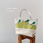 作品- ̗̀ 山盛り ̖́-青りんごのミニトートバッグ