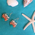 作品orange  beads pierce