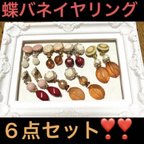 作品【送料無料‼️】蝶バネイヤリング6点セット♡♡