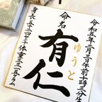 作品【命名書】色紙（楷書）　送料無料　