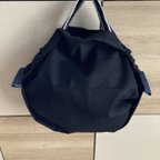 作品374 折りたたみ エコバッグ （小 ）買い物袋 シュパット風  コンビニ袋　黒　ブラック　男性　女性