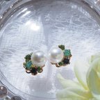 作品《推し色アクセサリー》joyería luna - Green -