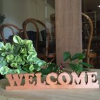 作品「ＷＥＬＣＯＭＥ」木製オブジェ