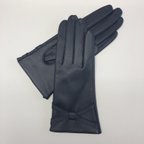 作品革手袋 [241] 21cm クロスのリボン