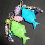 作品魚ピアス　派手ピアス　カラフル　おもちゃ