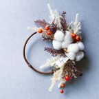 作品ｎｅｗ【cotton seed botanical wreath】綿の実　ボタニカル　リース　