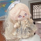 作品ぬいぐるみ着せ替え服 10cm/15cm/20cm/40cm 雪の結晶レースワンピース ロリータ Lolita プリンセス風 姫スカート ドレス ぬい服 ぬいぐるみ服 かわいい きれい