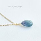 作品14kgf bluegreen fluorite necklace