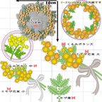 作品ミモザの刺繍データセット 商用利用可能