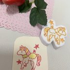 作品消しゴムはんこ　ユニコーン